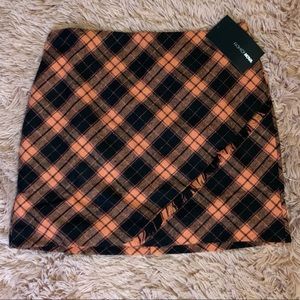 New Fashion Nova pink plaid skirt